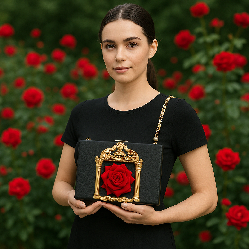 BEAUTY & THE BEAST ROSE CLUTCH