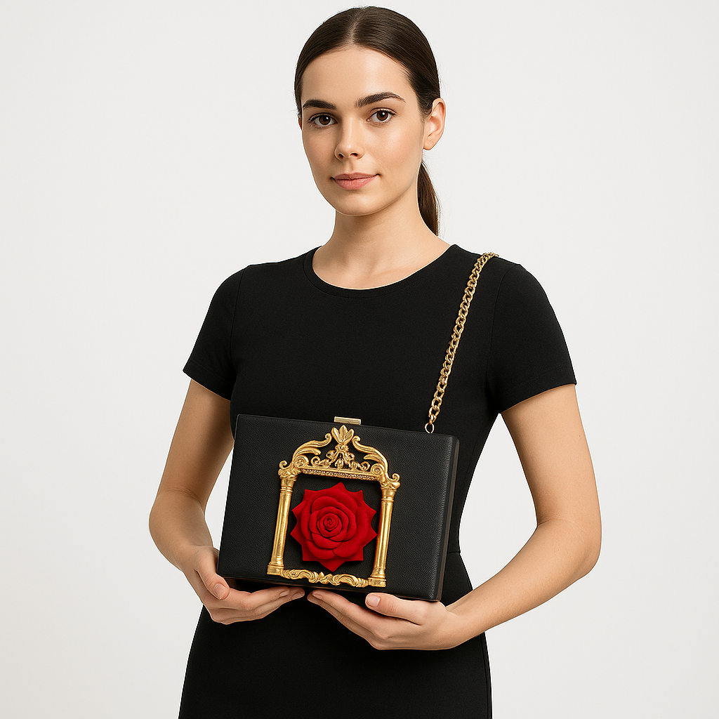 BEAUTY & THE BEAST ROSE CLUTCH